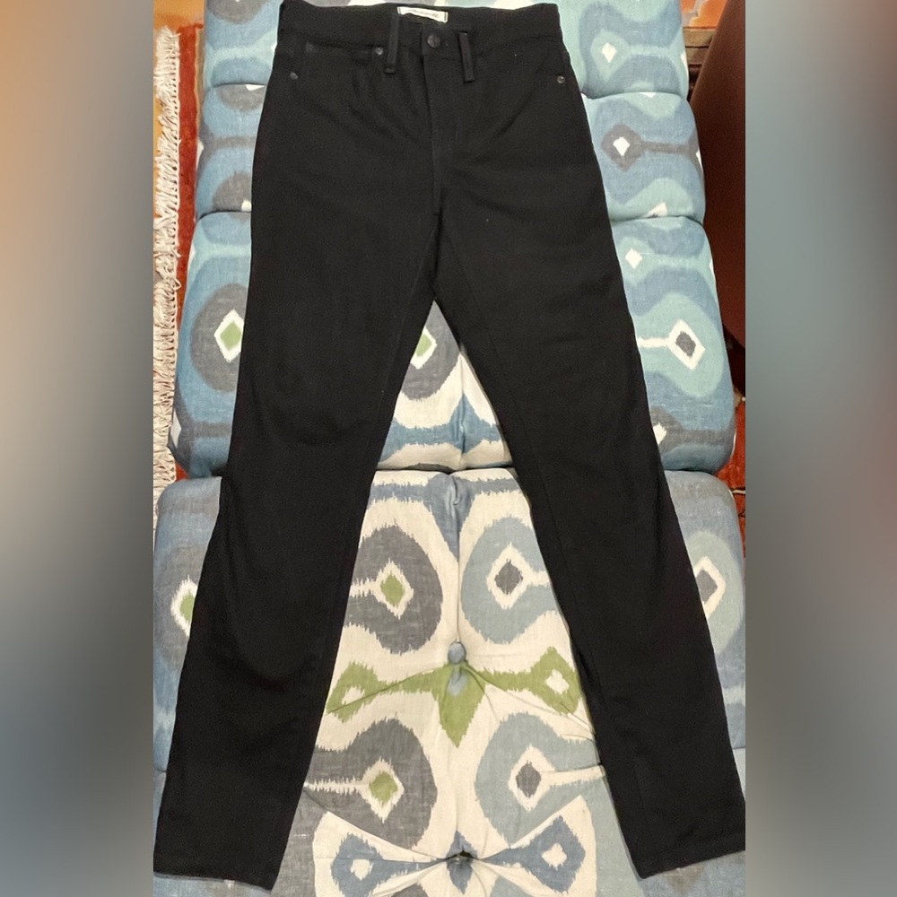 Madewell high-rise black skinny jeans